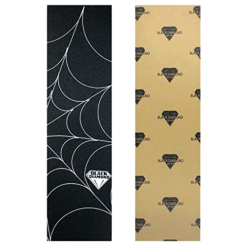 Black Diamond Grip Sheet 9 x 33 Spider Web Skateboard Griptape
