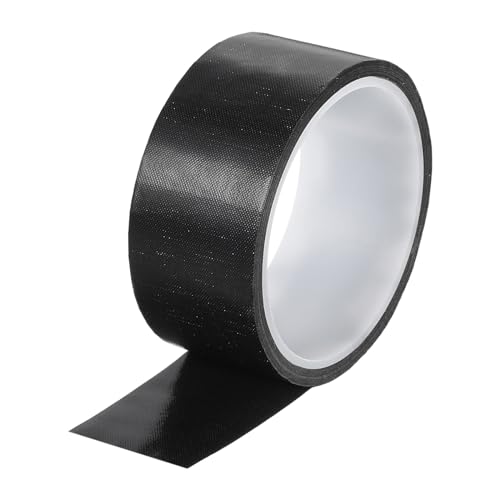 Image of MECCANIXITY High Temperature Tape 40mm PTFE Coated Fabric Tape Heat Resistant Tape for Vacuum Sealers Adhesive Tape 10m /33ft Black 0.18mm Thickness