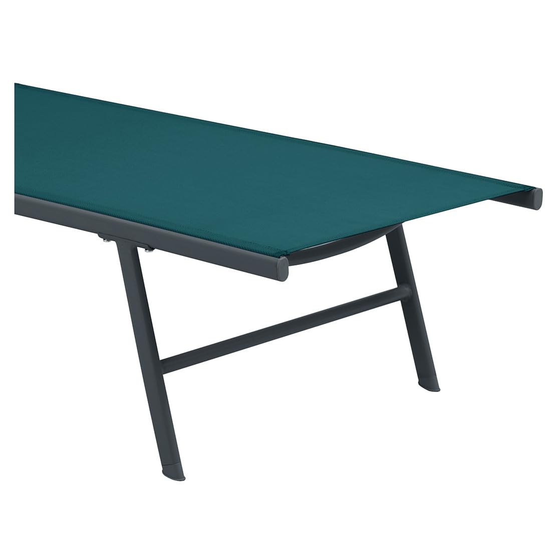 Acomoda Textil – Tumbona de Jardín Plegable y Reclinable en 5 Posiciones con Ruedas. Hamaca con Cojín Cómoda y Resistente para Terraza, Camping y Patio 185x55x32/97 cm. (Esmeralda, 1 Ud)