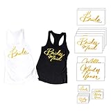 EKOI Bridal Iron on Transfers - 18 PC Bride Mother Bridesmaid Maid of Honor Heat Vinyl Decal...