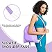 WANDF Drawstring Backpack with Shoulder Pad Sports Gym Backpack with Mesh Pocket String Bag for Women Men (Purple)