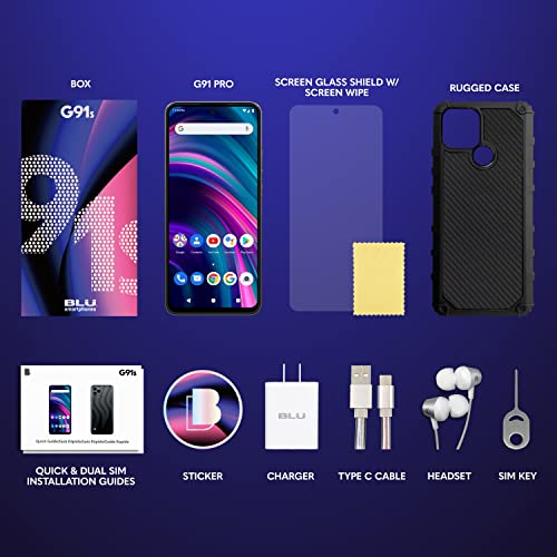 Blu G91S | 2022 | 4-Day Battery | Unlocked | 6.8” Full Hd+ Display | 128Gb | 48Mp Triple Camera | Us Version | Us Warranty | Gray #TOP5