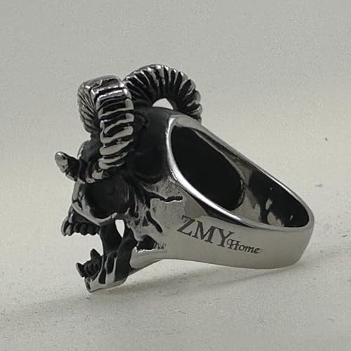 Image of Genuine Stainless Steel Ring Jewelry for Men Fashion Punk Biker Skull Rings