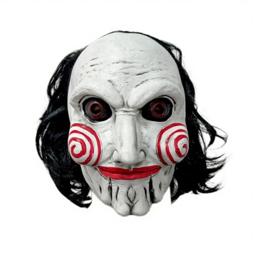 HarnyLoom Halloween Masken Horror Killer Nonne Saw Totenkopf Terrifier Clown Halloween Maske Horror Herren Gruselige Latex Realistische Erwachsene Halloween Mask Karneval Cosplay Requisiten (Color 8)