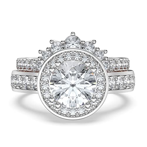 Personalized Initials Silver Wedding Rings For Women One In Two Sets Mossinate Rings Eternity Ring Engagement Rings (Style 1) #TOP6