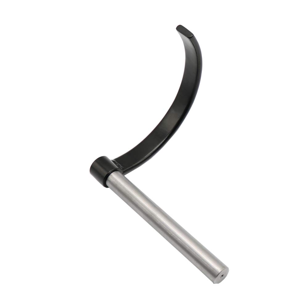 Tool Rest Curvo Per Tornio Legno E Metallo - Supporto Utensili Da 30 Cm, Diametro Colonna 16 Mm, Acciaio Inox