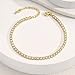14K Gold Anklets for Women Waterproof Rhinestone Ankle Bracelet Layered Cuban Link Chain Diamond Anklet Beach Jewelry for Women (gold anklets style A)