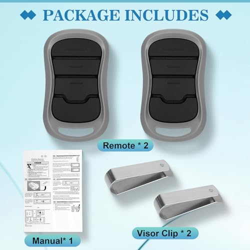 2 for Genie Garage Door Opener Remote, Compatible with Genie IntelliCode/Overhead CodeDodger Garage Door Openers, G3T-R O3T-A O3T-BX 315/390MHZ, 3-Years-Warranty - Thumbnail 6