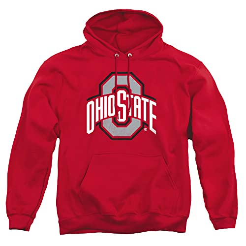 The Ohio State University Official Distressed Primary Logo Unisex Adult Pull-Over Hoodie The Ohio State University Medium