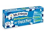 Mr Freeze Ice Pops - Naturally Flavoured Ice Lollies - Blue Raspberry Flavour Vegan Friendly Freeze Pops, 20 x 45 ml (8-Pack)