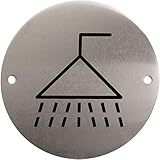 Placa WC autoadhesivas para pegarlas instantáneamente a una pared o puerta. También tiene 2 orificios para tornillos para una fijación más fuerte / permanente (tornillos no incluidos).