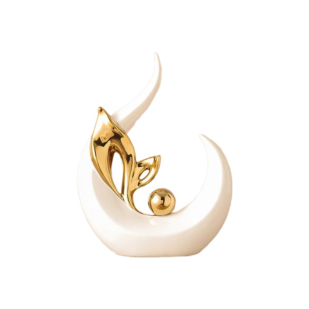 CTRLZS Desk Accessories Room Decor Ceramic Statue Nordic Light Luxury Living Room Decoration Sculptures and Figurines D