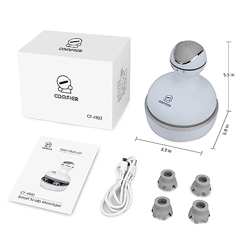 Image of COMFIER Electric Scalp Massager Hair Growth,Handheld Head Massager for Headaches,84 Massage Nodes,Hair Massager,Deep Kneading and Stress Relief,Head Scratcher,Ideal Gifts for Mom,Dad,Women,Men