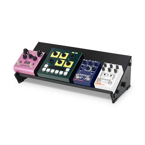 Image of XTS Flex Stand, Desktop Stand with Tray for FX Pedals / Synths / Audio Interfaces / MIDI Controllers, Holds 2-4 Pedals or Machines, 17.7 inch Width, Fits Digitakt & Digitone / SP-404 MK2 / MPC One & more