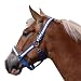 Intrepid International Draft Horse Halters Nylon with Overlay, Blue/White