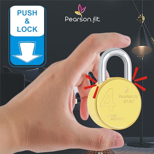 Image of (5 Lock 10 Same Keys) XL+ 67mm 4 Layer Brass Finish Padlock for Home Shop Godown Bank Model No- XL+67-Brass-5+10