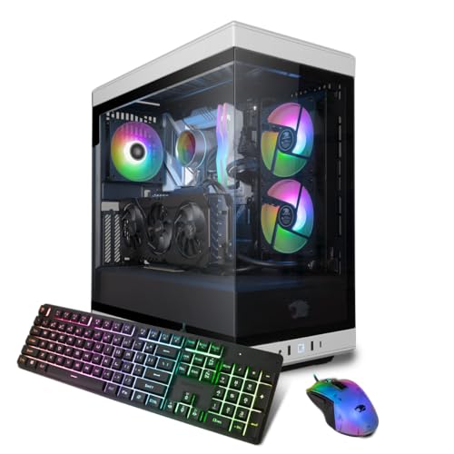 iBUYPOWER Y40 White Gaming PC Computer Desktop Y40WI7N47TS01 (Intel Core i7 14700KF, RTX 4070 Ti Super 16GB, 32GB DDR5 5600 RGB (16x2), 2TB NVMe SSD, WiFi Ready, Windows 11 Home)