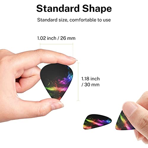 Rainbow Sky And Moon Lot de 6 médiators pour guitare acoustique, guitare électrique, basse, ukulélé – fins, moyens et… - Les Beatles, Paul McCartney, John Lennon, RIngo Starr, George Harrison Rainbow Sky And Moon Lot de 6 médiators pour guitare acoustique, guitare électrique, basse, ukulélé – fins, moyens et… – Image 8