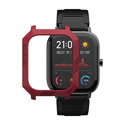 Image of SIKAI CASE Bumper Case Cover Anti-Scratch Lightweight Shockproof Screen Protector for Huami Amazfit GTS Smartwatch (Red)