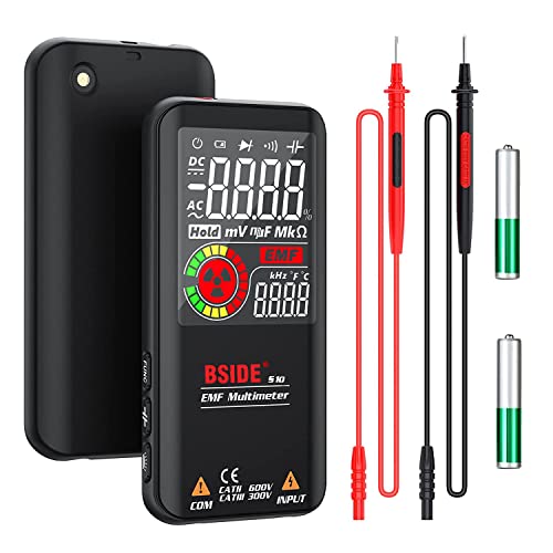 Multimeter Tester,Digital Multimeter,9999 Trms Auto-Ranging Voltage Tester Capacitance Resistance Continuity Frequency Diode Duty Cycle Live Check Multi Test,Battery Tester S10 Multimetro #TOP10