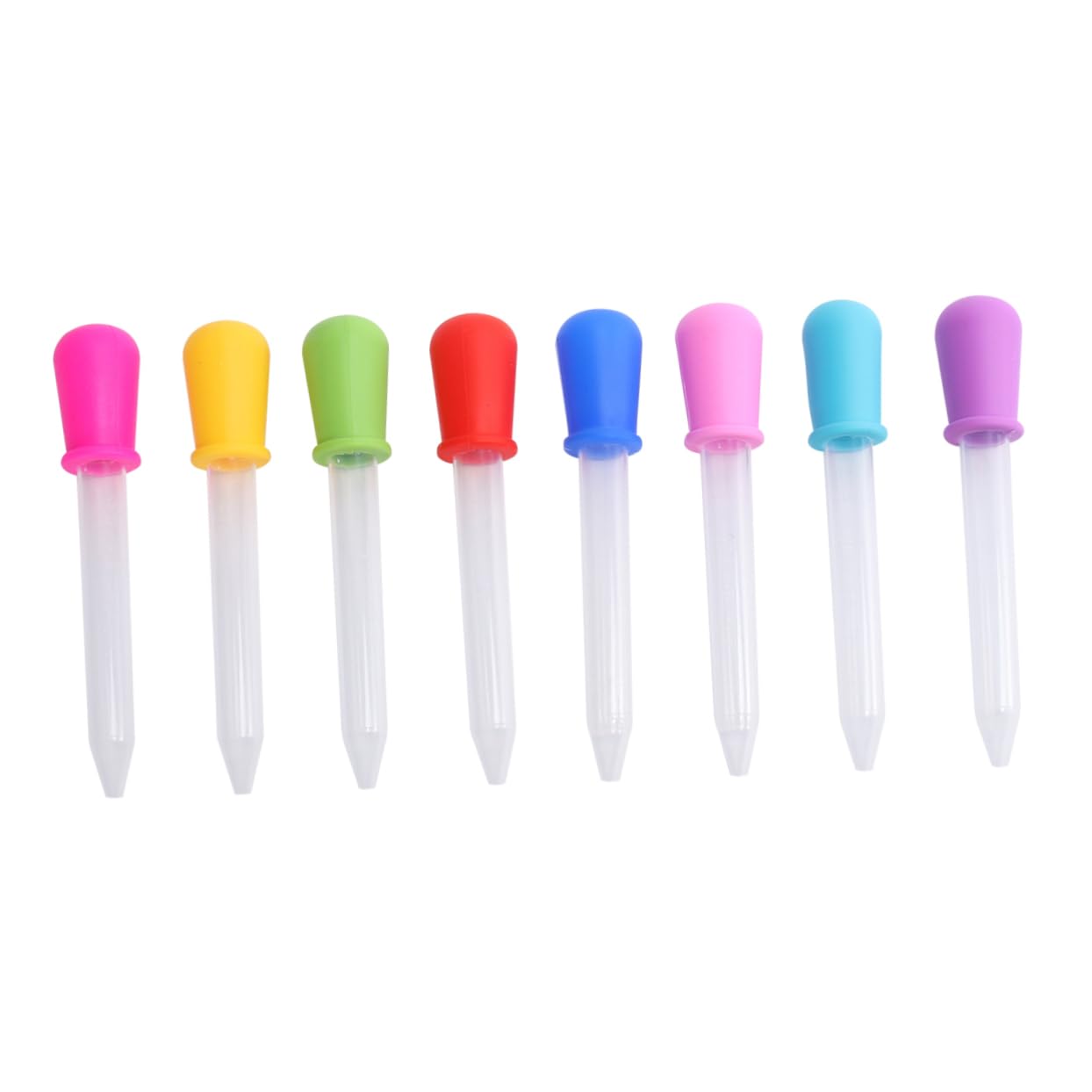 ibasenice 16pcs Silicone Pill Feeder Droppers to Use for Non- for Liquid Feeding Yellow Green Rose-red
