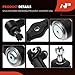 A-Premium Set of 12, Front Upper Lower Ball Joint, Inner Outer Tie Rod End, Idler Arm, Center Link, Compatible with Chevy & Buick & Cadillac & Pontiac - Impala Caprice Riviera LeSabre DeVille Catalina