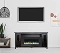 Cambridge Somerset 70-in. White TV Stand with Multi-Color LED Flames, Crystal Rock Display, and Remote Control, CAM6938-1WW Electric Fireplace