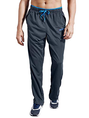 Zengvee Athletic Men's Pockets 3 Pack Open Bottom Light Weight Jersey Sweatpant With Zipper Pockets For Workout, Gym, Running, Training(Us-0221-Gray Blue+Black Blue+Black Grayxl) #TOP4