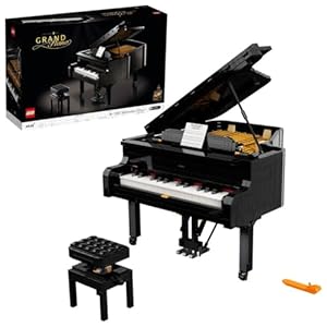 LEGO Ideas Grand Piano 21323 Model Building Set – Featuring Detailed and Functional Design, Great for Adults, Collectible Home Décor Kit, Gift for Music Lovers with Motor and Power Functions