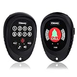 Chtoocy Rechargeable Wireless Caregiver Pager Smart Call Button 1000 Ft Range Nurse Calling Alert Patient Help System for Elderly Monitoring SOS Alert System Portable Alarm Emergency Home