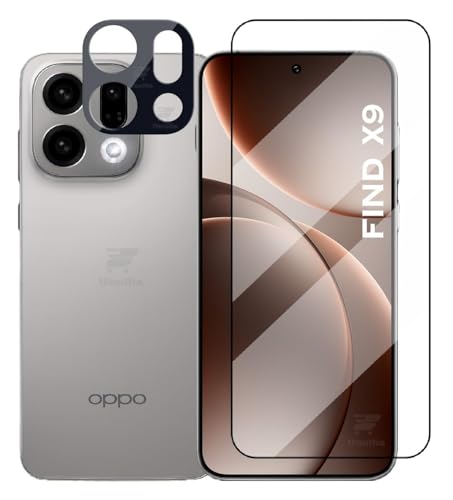 Image of [1+1 Tempered Glass for Oppo Find X9 5G with Camera Lens Protector Edges to Edge Screen Guard Protector Ultrasonic FingerPrint Unlock 9H Hardness - (Pack of 2)
