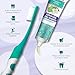 GuruNanda Folding Toothbrush with Built-in Cover & Toothpaste with Hydroxyapatite, Perfect for Travel, Compact & Portable, On-The-go - Soft Bristles & Ergonomic Handle, for Adults & Kids (1 Count)