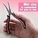 LEONTOOL Mini Bent Needle Nose Pliers with Serrated Jaw, Soft Grip for Jewelry Making, Wire Wrapping and Object Gripping