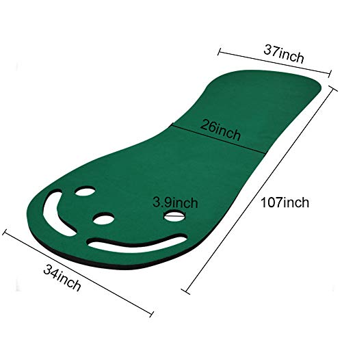 Crestgolf-Colchoneta-de-Golf-Colchoneta-de-practica-de-Golf-Colchoneta-de-practica-Personal-Ocio-al-Aire-Libre-o-bajo-Techo-Colchoneta-de-Tres-Agujeros-Plegable-facil