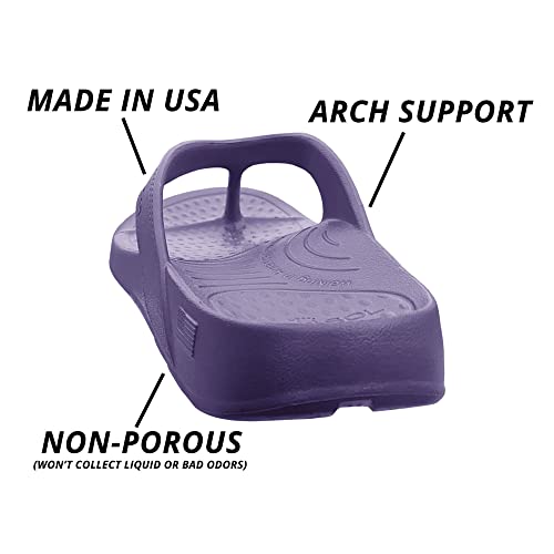 Image of NUUSOL Unisex Cascade Flip Flops; Non-Slip Hiking /Plantar Fasciitis Footwear; Soft Cushion, Lightweight & Comfortable; Arch Support & Textured Footbed, Pain Relief for Joint, Neck & Back Injuries