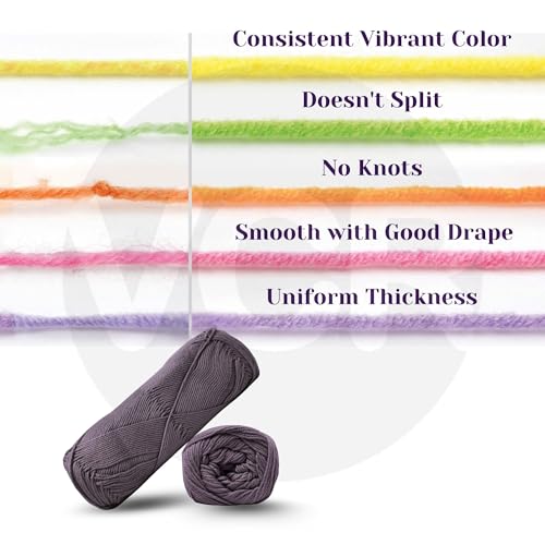 Image of VCR 4Ply Wine Yarn, 100 Grams Hank, 320 Meters Length, Cotton Combed Ball for Crochet and Knitting, Soft Crosia Threads, Pack of 1 Yarn, Suitable for DIY Crafts