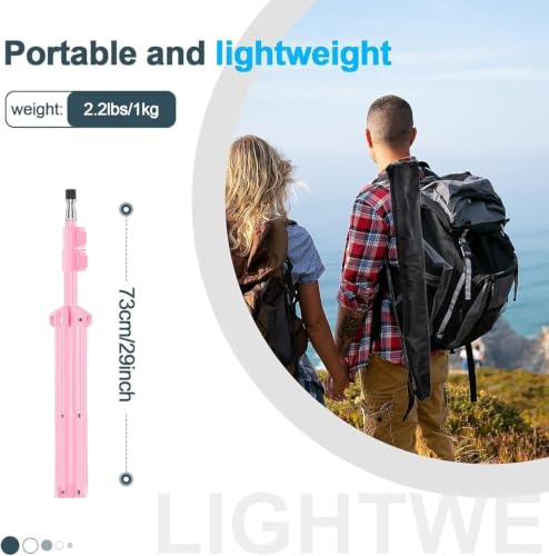 Image of EMART 7Ft Light Stand for Photography, Speedlight, Softbox 2 Pack-Pink