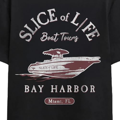 Dexter Slice of Life Boat Tours Adult Black Crew Neck Short Sleeve T-Shirt2