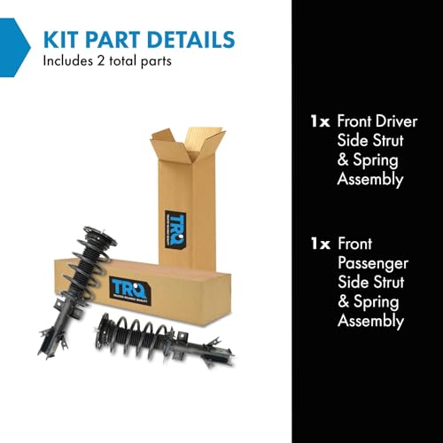 Image of TRQ Front Strut and Spring Assembly Set Loaded Pre-Assembled | For 13-16 Ford Fusion 17-19 Fusion SE 17-19 SE Hybrid S Titanium Titanium Hybrid