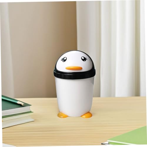Set 2 canecas de basura plástico pingüino con tapa miniatura 5