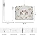 EFTOWEL Plug in Pendant Light Boho Baby Rainbow Boho Color Rainbow for Your Boho Hanging Lamp with Plug in Cord 16.4 ft Dimmable Switch Fabric Shade Hanging Light for Living Room Nursery Bedroom