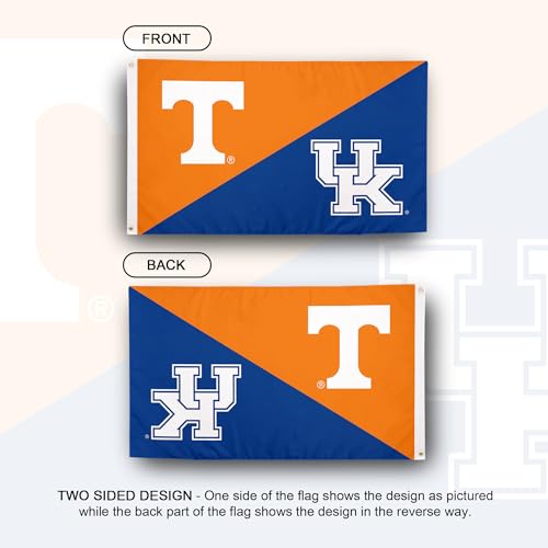 Drapeau Tennessee x Kentucky Desert Cactus en polyester résistant pour la maison