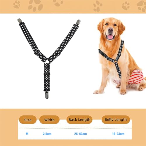 DHWEKU Pet Soft Hundewindel-Hosenträger,Hunde-Hosenträger,Hunde-Windelgeschirr,Hosenträger für Windeln,Welpen-Hosenträger,Bauchbänder,Haustier-Kleidung