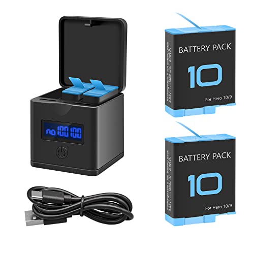 Suptig 2 Pack Batteries and Charger for GoPro Hero...