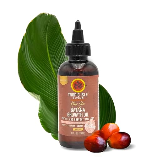 Tropic Isle Living Aceite de crecimiento Batana de 4 onzas, mezcla ligera para el crecimiento y reparación del cabello, aceite nutritivo ligero para todo tipo de cabello