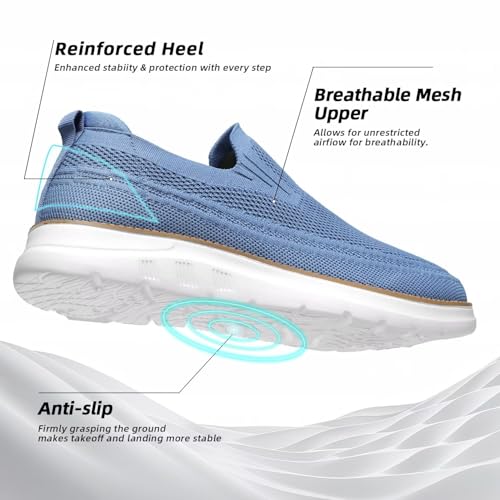 Image of Men's Walking Boat Shoes Slip On Casual Loafers Non Slip Comfortable Lightweight Work Driving Shoes