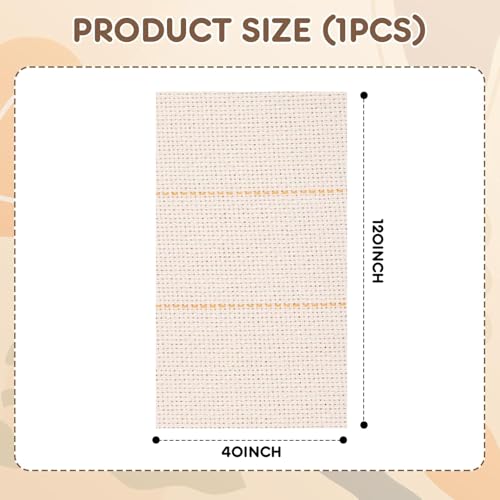 Image of 120 inchx40 inch Inch Large Premium Tufting Cloth with Marked Lines, Monks Cloth for Tufting Gun Rug Tufting, Rug Tufting Supplies Punch Needle Fabric for Art Hand Making DIY Craft Decoration
