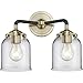 Innovations Lighting 284-2W-BAB-G52-LED Small Bell 2 Light Bath Vanity Light Part of The Nouveau Collection