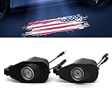 MKRLSTKM 2Pcs Side View Mirror Logo Puddle Lamp Assembly Compatible With Mustang 2013-2024 LED High-Definition and Never Fading Replacement Mustang Light