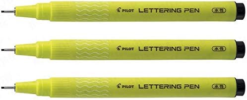 Pilot DR Lettering Pen For Calligraphy - Full Set Of 3-1.0mm, 2.0mm